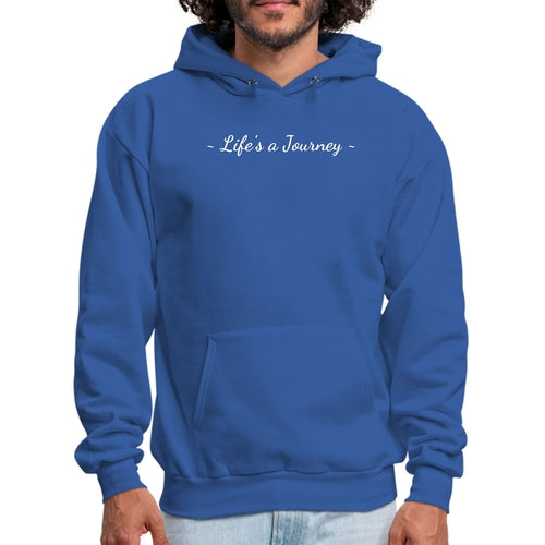 Mens Graphic Hoodie Life’s a Journey White Print