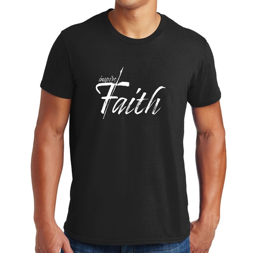 Mens Graphic T-shirt Inspire Faith White Print