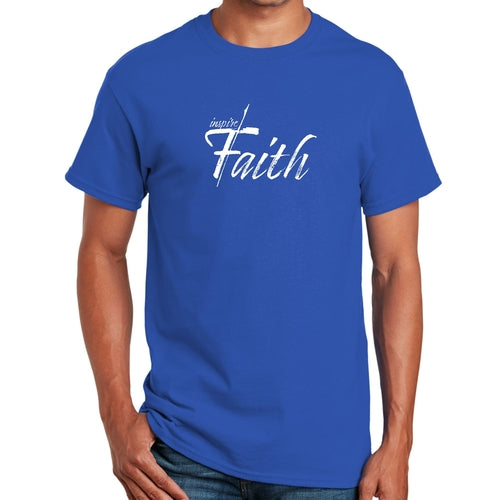 Mens Graphic T-shirt Inspire Faith White Print