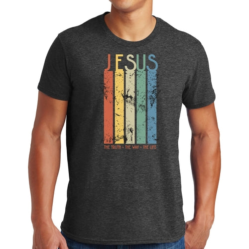 Herren-Grafik-T-Shirt „The Truth, The Way, The Life“