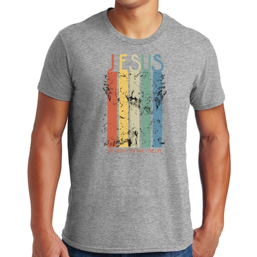 Herren-Grafik-T-Shirt „The Truth, The Way, The Life“