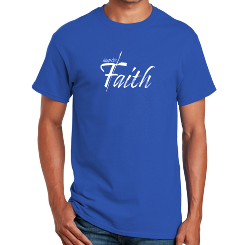 Mens Graphic T-shirt Inspire Faith White Print