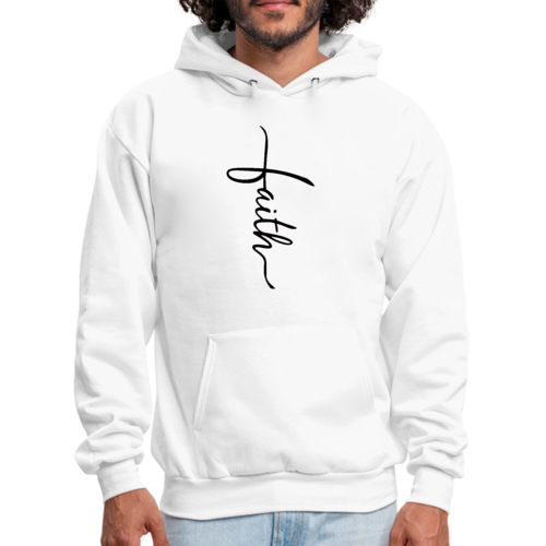 Sweat à capuche graphique pour homme avec illustration de croix et inscription Faith noir