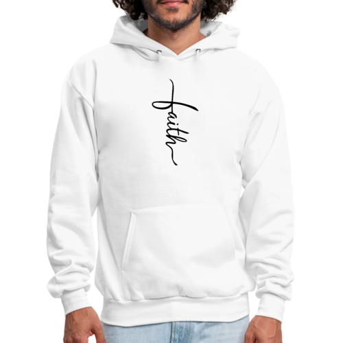 Sweat à capuche graphique pour homme avec illustration de croix et inscription Faith noir