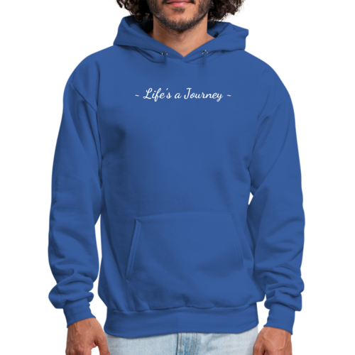 Mens Graphic Hoodie Life’s a Journey White Print