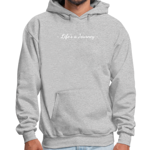 Mens Graphic Hoodie Life’s a Journey White Print
