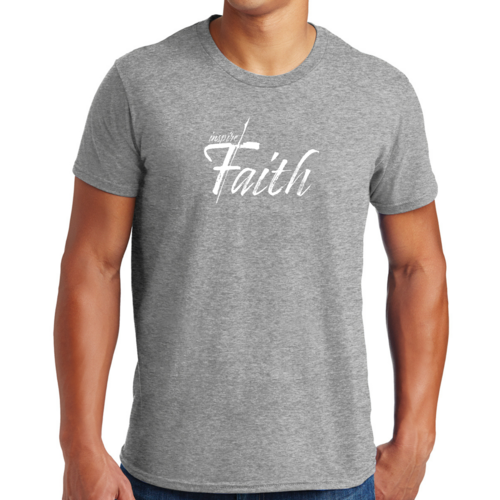 Mens Graphic T-shirt Inspire Faith White Print