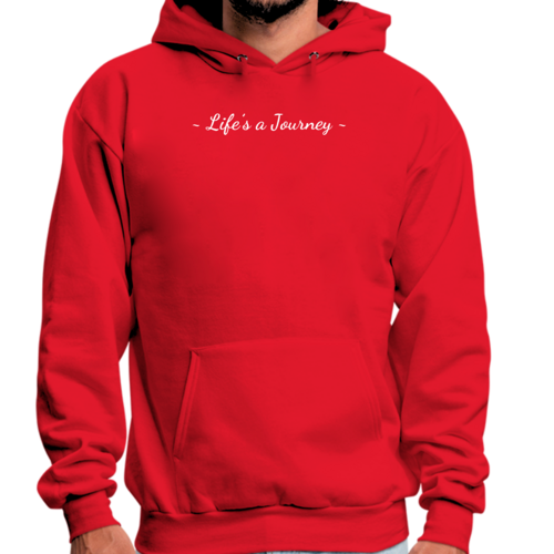 Mens Graphic Hoodie Life’s a Journey White Print